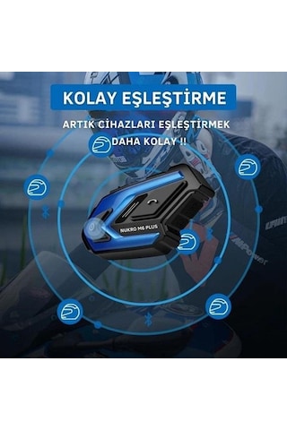 Nukrotech Nukro M6 Plus 6 Kişilik Bluetooth İnterkom Silver