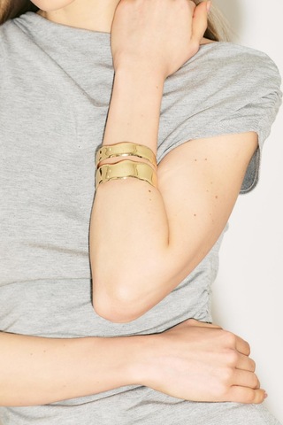 Çift Kelepçe Bileklik Gold Ss26blk00016-51