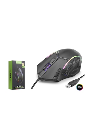 Mkespn X15 Gaming Mouse 12800 Dpı 12 Tuş Makro 1000hz Rgb - Siyah Diğer