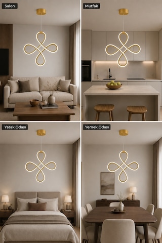 AvizeGO Solis Led Sarkıt Avize Beyaz Işık Eskitme