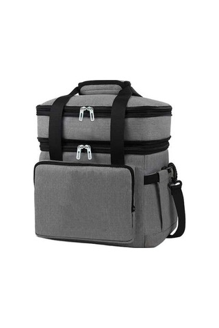Pazly Yalıtımlı 18l Soğutucu Torba - Sıcak Soğuk Gıda Saklama Çantası Gri Gri