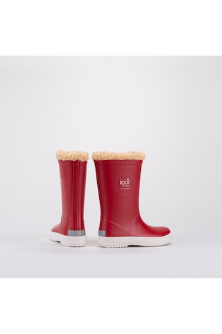 Igor Splash Nautico Borreguito Çocuk Kırmızı Çizme Düz W10207 Kırmızı