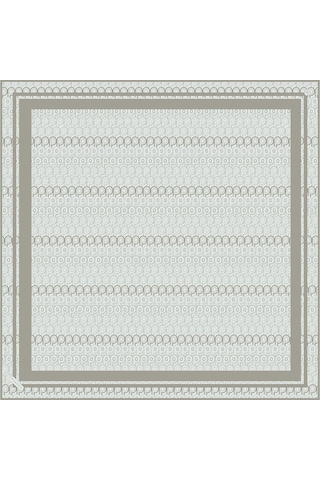 Poanes Monogram Desenli Twill İpek Eşarp Açık Pembe - Pembe Poanes Monogram Desenli Twill İpek Eşarp Açık Pembe - Pembe
