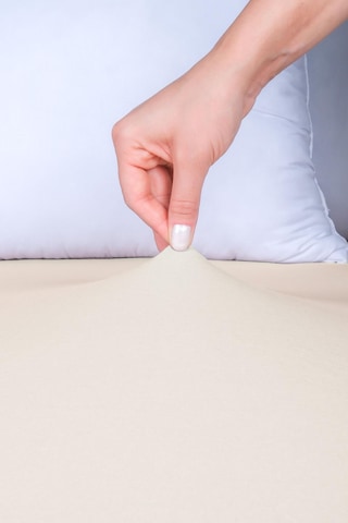 Nordqueen %100 Pamuk Tek Kişilik 120 200 Lastikli Çarşaf V1 Ekru