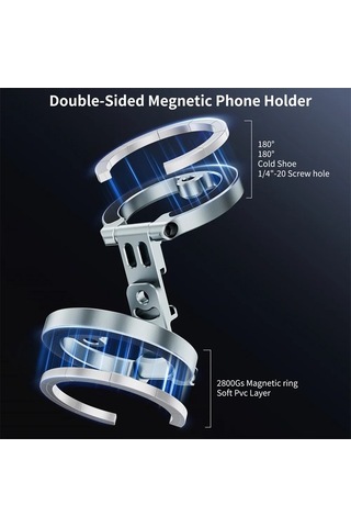Tysm Joyjadehub Çift Taraflı Manyetik Telefon Tutucu W Coldshoe, Kompakt, Ayarlanabilir, Uzun Servis Ömrü 1pc