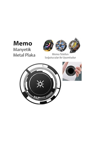 Memo Manyetik Metal Halka - Memo Telefon Soğutucu Uyumlu Cx07-cx08 Ve Manyetik Tüm Modeller- 5775
