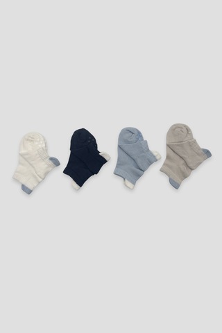 Defne Baby Erkek Bebek Ve Çocuk Kaydırmaz Tabanlı Premium Pamuklu Patik Çorap Seti Çok Renkli