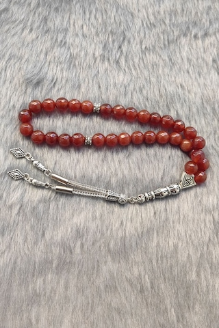 Chavin 8 Mm Kahverengi Akiktaşlı Doğaltaş Tespih Ey07 Kahverengi