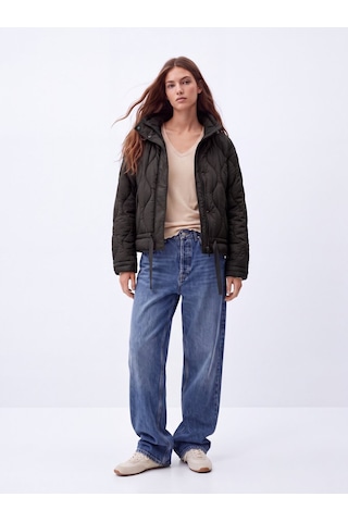 LTB Oversize Kapitone Şişme Yeşil Mont