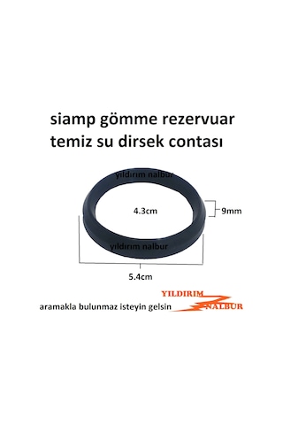 Siamp Gömme Rezervuar Temiz Su Dirsek Contası 5.4 Siyah