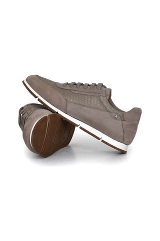 Tuna Hakiki Nubuk Deri/tekstil Ekru Erkek Sneaker Ayakkabı - X241336 Ekru