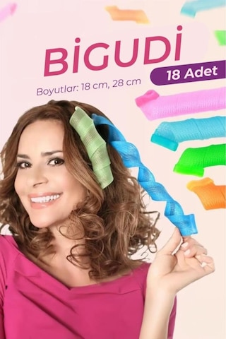 Mujgan Kancalı Saç Şekillendirici 18'li Bigudi Seti 4 Adet