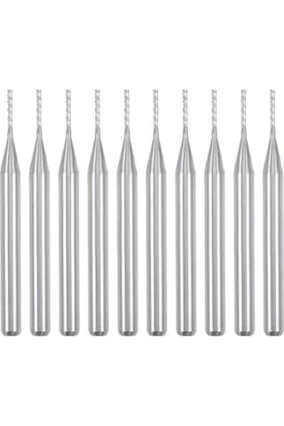 Tungsten Karbür Pcb Kesme Cnc Freze Ahşap İşleme 0.4mm 10 Adet