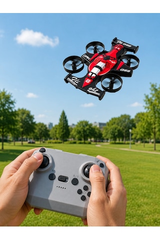 Uçan Araba Drone 4 Korumalı Pervaneli 360 Akrobatik Hareket Uzaktan Kumandalı Najmaddin Belirtilmemiş