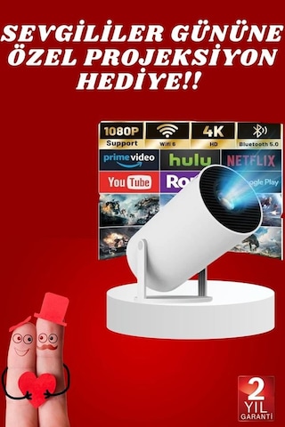 Sevgiliye Özel Hediye Ayaklı Sinema Projektörü Projeksiyon Yeni Nesil Diğer