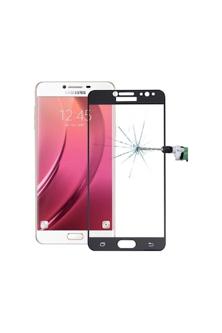 Sm Galaxy C8 J7+ Plus 3d Full Kaplama Kırılmaz Cam Ekran Koruyucu- 5775