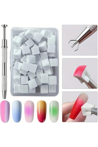 Ocean 200'lü Kalemli Ombre Ve Nail Art Sünger Seti Kalemli Asu-301s