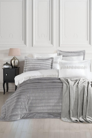 Elart Luxury Çeyiz Paketi Gri 11 Parça Gri