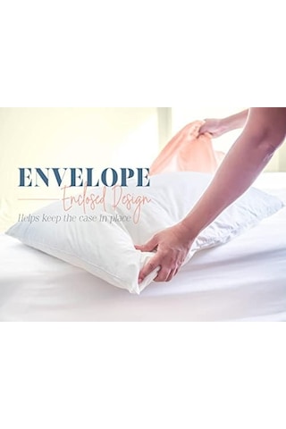 Elegant Comfort 1500 İplik Sayısı İşlemeli Mısır Kalitesi Lüks İpeksi Yumuşak Kırışıklık Ve Solmaya Dayanıklı 2 Parça Yastık Kılıfı, Kral, Beyaz 50 x 22