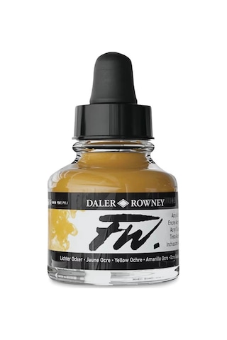 Daler Rowney Fw Ink Akrilik Mürekkep 29.5 Ml Yellow Ochre 663 Diğer