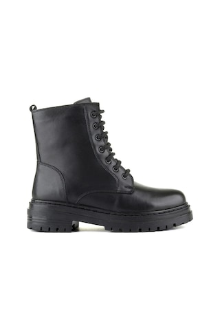 M.p. 242-4584 Zn Kadın Siyah Deri Bot Siyah