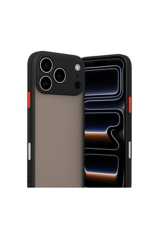 Apple iPhone Uyumlu 17 Pro Max Kılıf Montreal Silikon Kapak - Siyah Çok Renkli