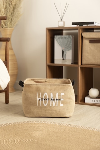 Tidy Jüt Home Yazılı Sepet 37x27x25cm 6013 Natural