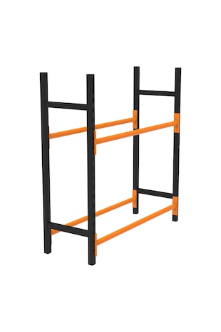 2 Katlı Lastik İstifleme Rafı, Mini Rack 40x150 Cm-100 Cm Çok Renkli