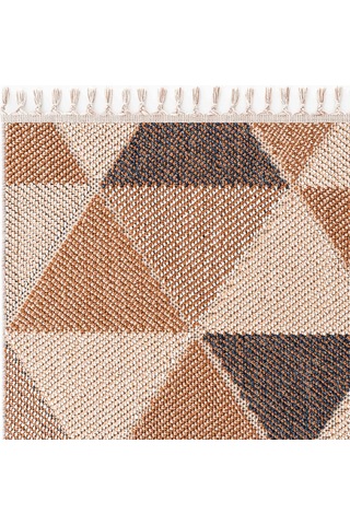 Cool Halı Bress 1405 Sarı Hav Toz Vermez Hasır Dokulu Salon Mutfak Antre Bukle Örgü Modern Desen Halı