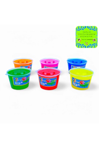 Slime 6'lı 6 Renk 100 Gr X 6 Hazır Slime- Sağlık Sertifikalı