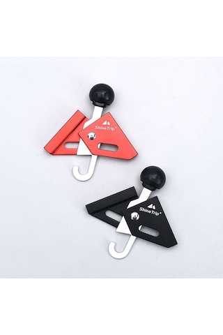 Pazly Alaşım Çadır Ucu Kapakları - 90 Ayarlanabilir, Kaymaz Taban, 6mm Uyumlu Kırmızı Kırmızı