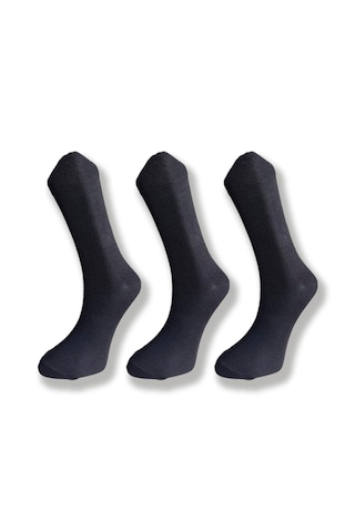 Silk Step 7'li Paket ,düz Desensiz 3 Çift Siyah, 2 Çift Antrasit , 2 Çift İndigo Renk , Erkek Çorabı Siya - Antrasit - Indigo