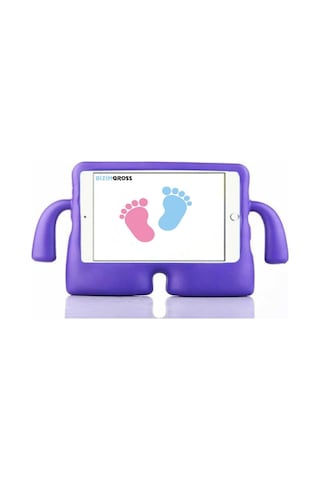 T5 10.1 Inç Tam Uyumlu Yumuşak Dokulu Standlı Silikon Çocuk Tablet Kılıf Mor