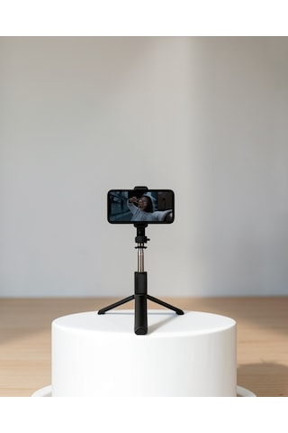 Selfie Çubuğu, Bluetooth Kablosuz, 360 Dönebilen Başlık