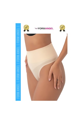 Korse İz Yapmaz Kaymayan Seamless Alt Karın Göbek Toparlayıcı String Külot Kadın Korse - 2 Adet Ten