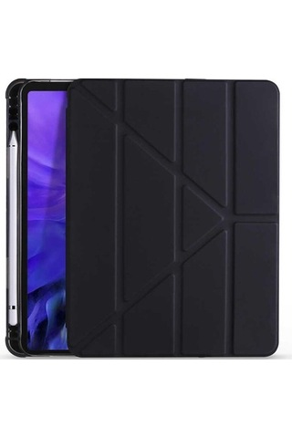 Ceponya Apple Uyumlu iPad 10.2 (8.Nesil) Kılıf Kalem Bölmeli Standlı Tam