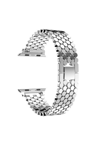 Xemu Watch Ultra 49mm Kordon Uyumlu Krd-30 Metal Strap Kayış Clo- Gümüş
