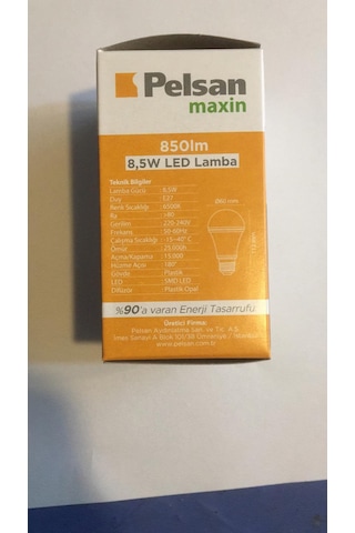 pelsan 8,5 watt led ampul