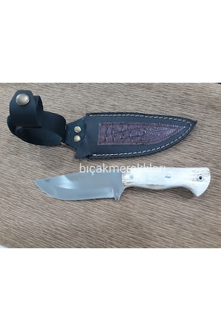 Av Kamp Bıçağı Geyik Boynuzu Sap 3.5mm 4116 Çelik 23.5 CM Kemik