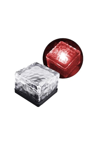 Pm-21647 Solar Kırmızı Ledli Tuğla Görünümlü Bahçe Dekorasyon Aydınlatma Diğer