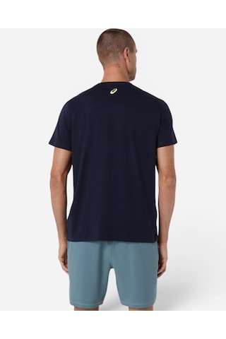 Asics Court Core Graphıc Tee Erkek Lacivert Kısa Kollu Tshirt 2041a355-401