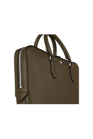 Montblanc Sartorial Deri İnce Evrak Çantası 221548 Haki
