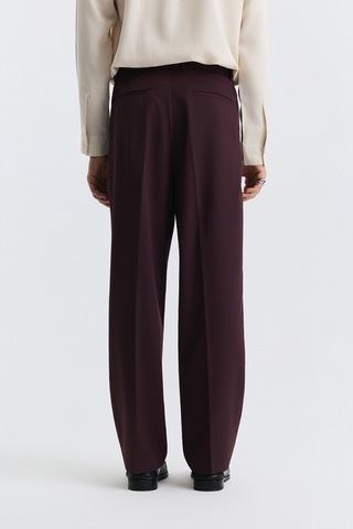 Antioch Pileli Relax Fit Erkek Pantolon Bordo