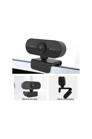 Samdoo Usb 2.0 1080p Webcam Siyah, Mikrofonlu, 1.3m Kablolu, Klips Montajlı, Plug & Play - Video Konferans, Canlı Ders Ve Yayın İçin