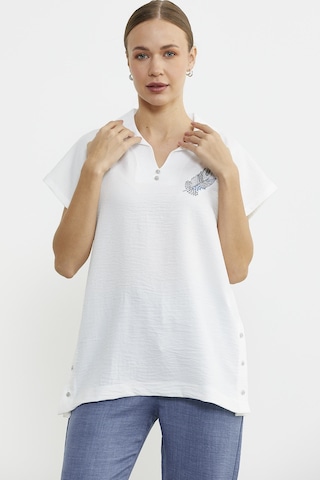 Sementa Polo Yaka Keten Görüntülü Takım - Indigo Indigo