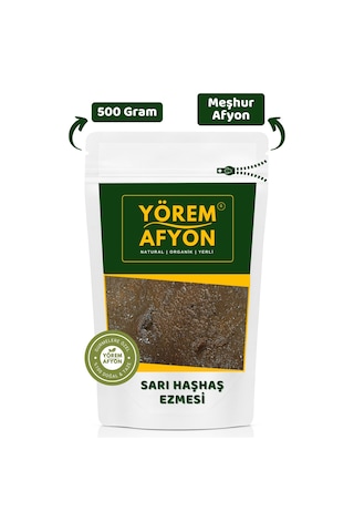 Meşhur Afyon Coğrafi Tescilli Ezilerek Kavrulmuş Sarı Haşhaş Ezmesi Poğaça Böreklik 500gr.
