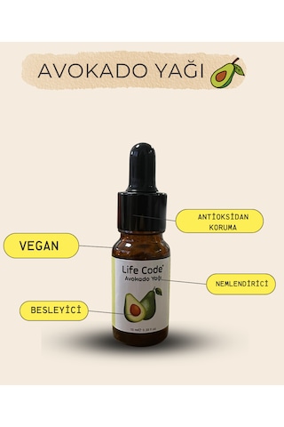 %100 Doğal Avokado Yağı 10 ML