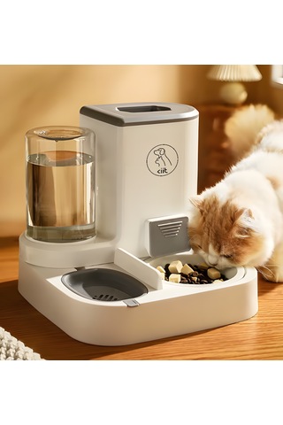 Kiit 2si1 Arada Kedi ve Köpek Porselen Mama Su Kabı 2200 ML
