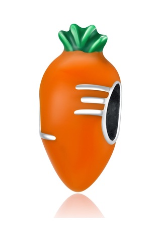 S925 Ayar Gümüş Sevimli Turp Havuç Boncuk Dıy Bilezik Kolye Aksesuarları Çok Renkli