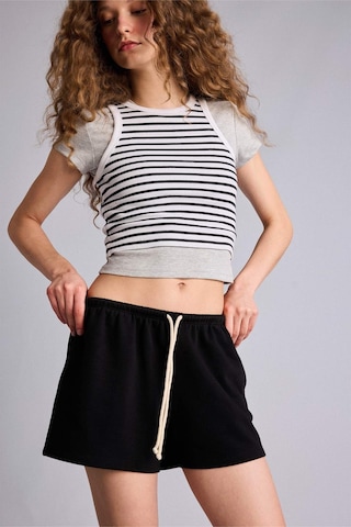 Defacto Standart Fıt Sweatshirt Kumaşı Şort G7956ax26hsbk81 Siyah-bk81